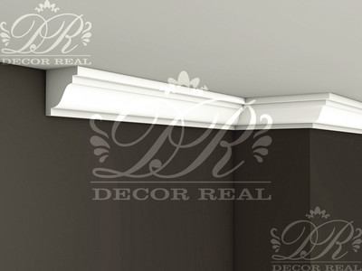 Гладкий гипсовый карниз К4. Гладкий гипсовый карниз К4 от Decor Real.