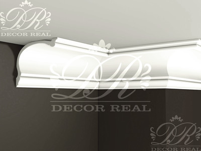 Гладкий гипсовый карниз К28. Гладкий гипсовый карниз К28 от Decor Real.