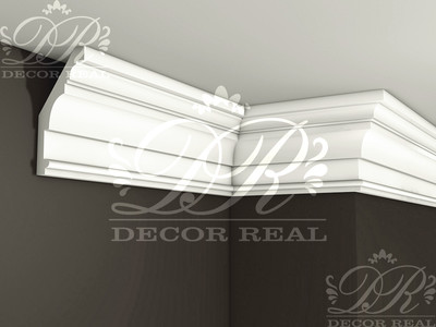 Гладкий гипсовый карниз К3. Гладкий гипсовый карниз К3 от Decor Real.