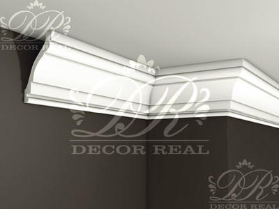Гладкий гипсовый карниз К25. Гладкий гипсовый карниз К25 от Decor Real.