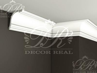 Гладкий гипсовый карниз К18. Гладкий гипсовый карниз К18 от Decor Real.
