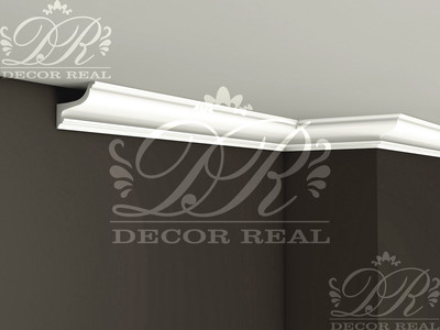 Гладкий гипсовый карниз К1. Гладкий гипсовый карниз К1 от Decor Real.