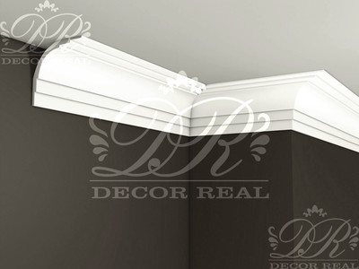 Гладкий гипсовый карниз К12. Гладкий гипсовый карниз К12 от Decor Real.