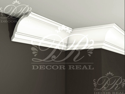 Гладкий гипсовый карниз К30. Гладкий гипсовый карниз К30 от Decor Real.