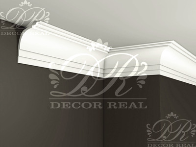 Гладкий гипсовый карниз К15. Гладкий гипсовый карниз К15 от Decor Real.