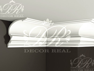 Гладкий гипсовый карниз К7. Гладкий гипсовый карниз К7 от Decor Real.