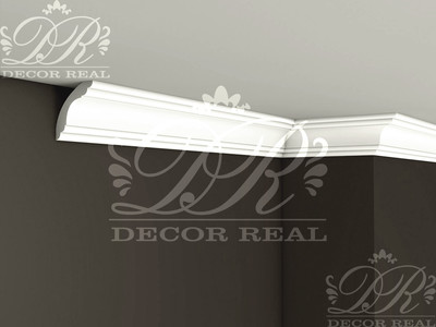 Гладкий гипсовый карниз К16. Гладкий гипсовый карниз К16 от Decor Real.