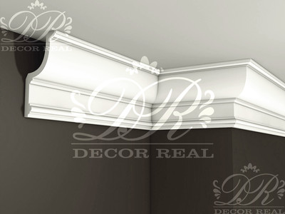 Гладкий гипсовый карниз К24. Гладкий гипсовый карниз К24 от Decor Real.
