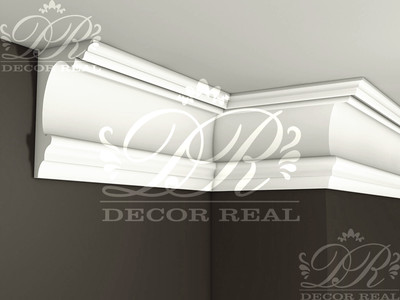 Гладкий гипсовый карниз К21. Гладкий гипсовый карниз К21 от Decor Real.