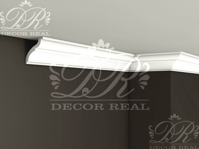 Гладкий гипсовый карниз К17. Гладкий гипсовый карниз К17 от Decor Real.