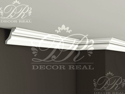 Гладкий гипсовый карниз К42. Гладкий гипсовый карниз К42 от Decor Real.