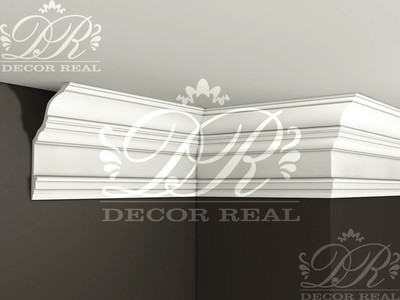 Гладкий гипсовый карниз К46. Гладкий гипсовый карниз К46 от Decor Real.