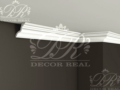 Гладкий гипсовый карниз К43. Гладкий гипсовый карниз К43 от Decor Real.