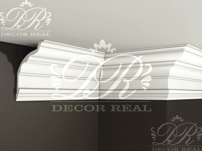 Гладкий гипсовый карниз К49. Гладкий гипсовый карниз К49 от Decor Real.