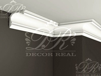 Гладкий гипсовый карниз К38. Гладкий гипсовый карниз К38 от Decor Real.