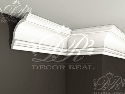 Гладкий гипсовый карниз К37. Гладкий гипсовый карниз К37 от Decor Real.