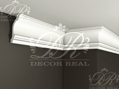 Гладкий гипсовый карниз К47. Гладкий гипсовый карниз К47 от Decor Real.