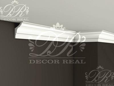 Гладкий гипсовый карниз К33. Гладкий гипсовый карниз К33 от Decor Real.
