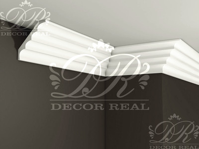 Гладкий гипсовый карниз К41. Гладкий гипсовый карниз К41 от Decor Real.