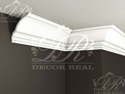 Гладкий гипсовый карниз К34. Гладкий гипсовый карниз К34 от Decor Real.