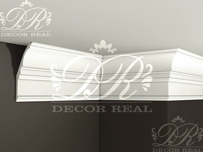 Гладкий гипсовый карниз К50. Гладкий гипсовый карниз К50 от Decor Real.