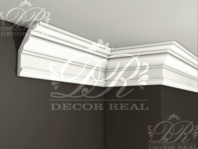 Гладкий гипсовый карниз К44. Гладкий гипсовый карниз К44 от Decor Real.